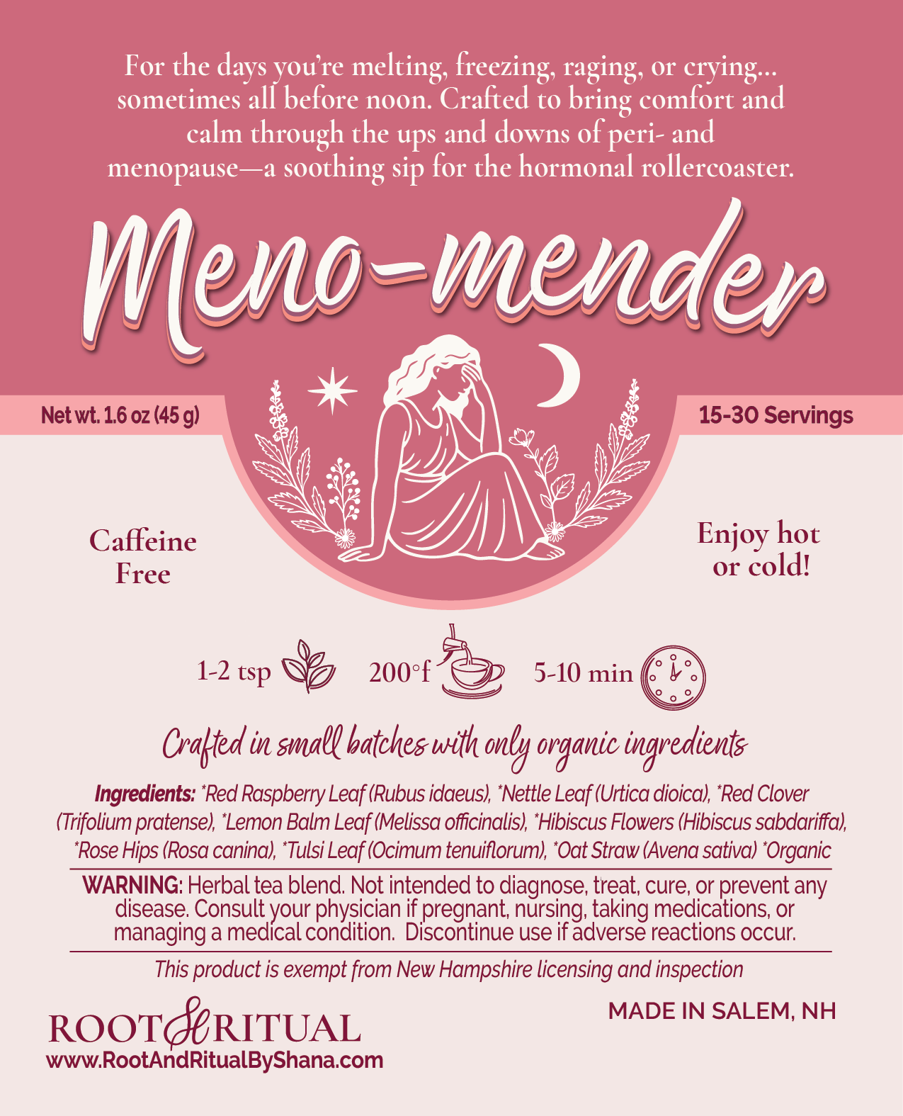 Meno-Mender Herbal Tea blend